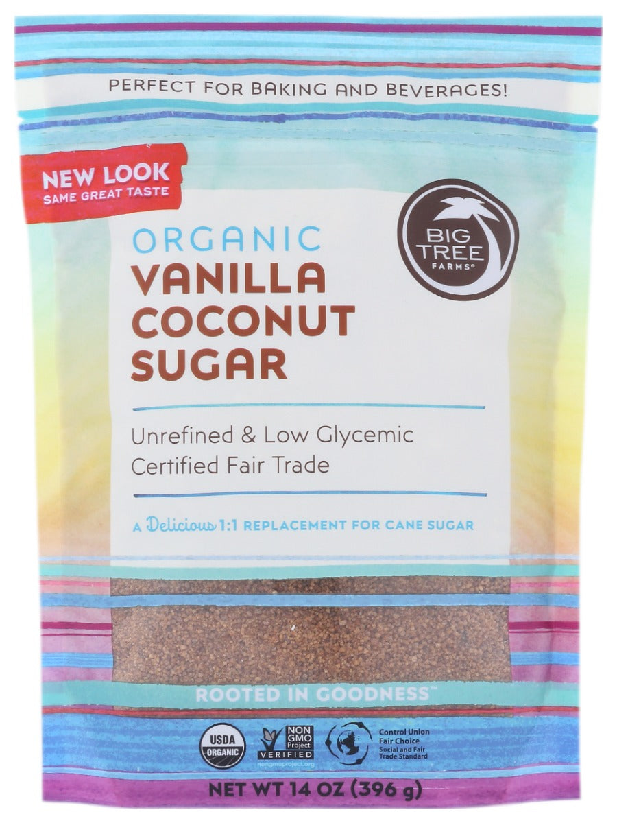 BIG TREE FARMS: Organic Vanilla Coconut Sugar, 14 oz