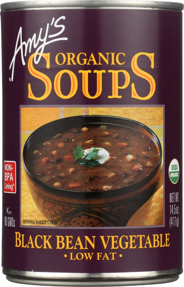 AMYS: Organic Black Bean Vegetable Soup, 14.5 oz