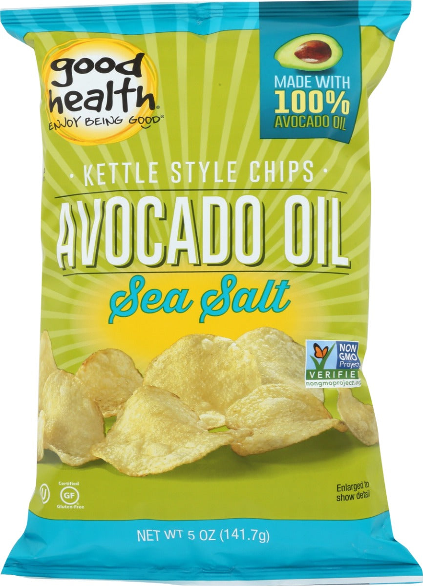 GOOD HEALTH: Avocado Oil Sea Salt Kettle Style Chips, 5 oz