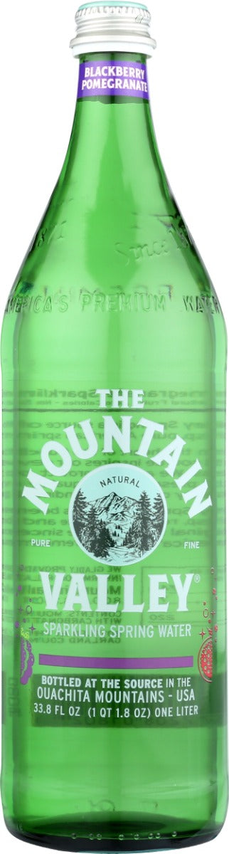 MOUNTAIN VALLEY: Sparkling Blackberry Pomegranate Spring Water, 1 lt