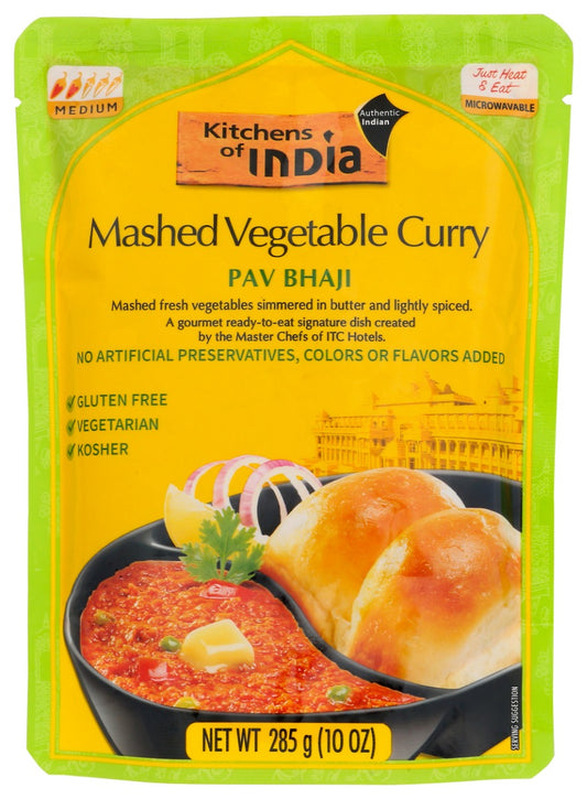 KITCHENS OF INDIA: Mashed Vegetable Curry Pav Bhaji, 10 oz