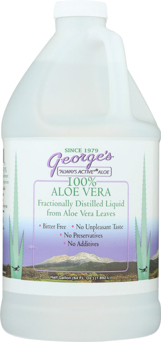 GEORGES: Aloe Vera Fractionally Distilled Liquid, 64 oz