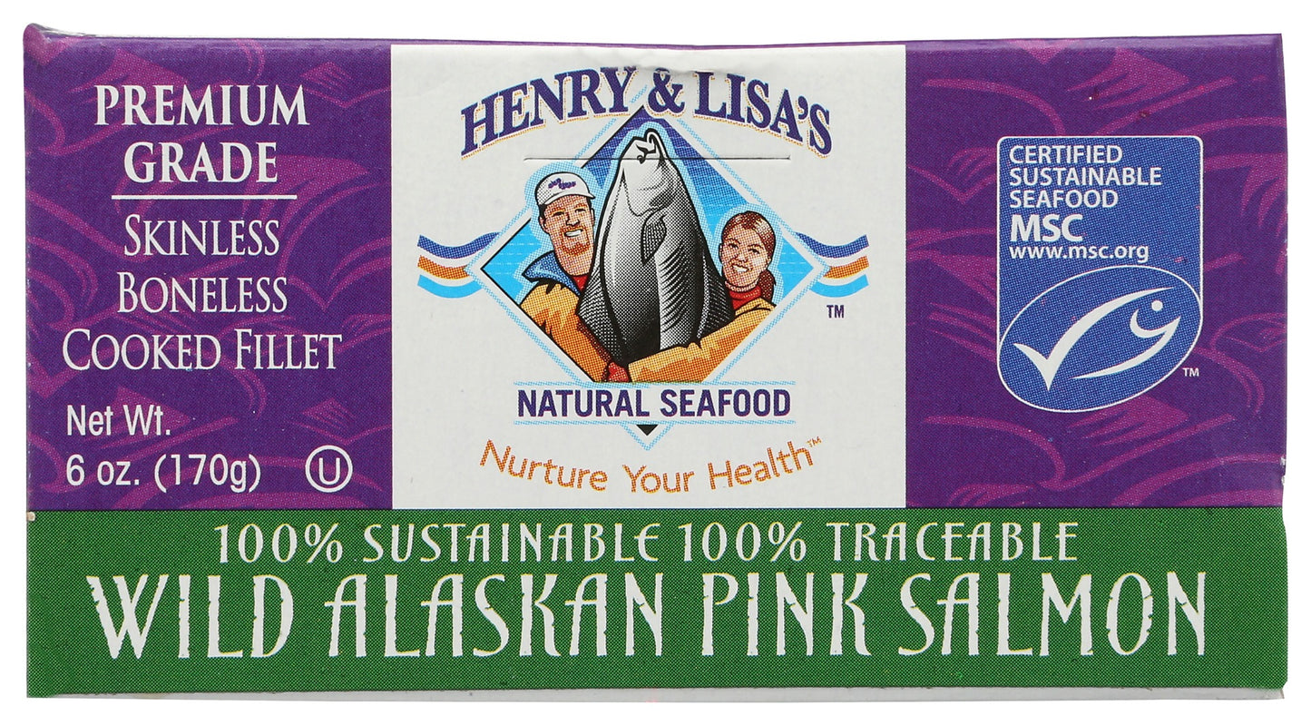 HENRY & LISAS: Wild Alaskan Pink Salmon, 6 oz