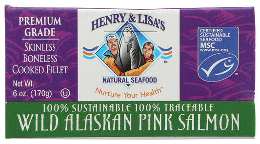 HENRY & LISAS: Wild Alaskan Pink Salmon, 6 oz