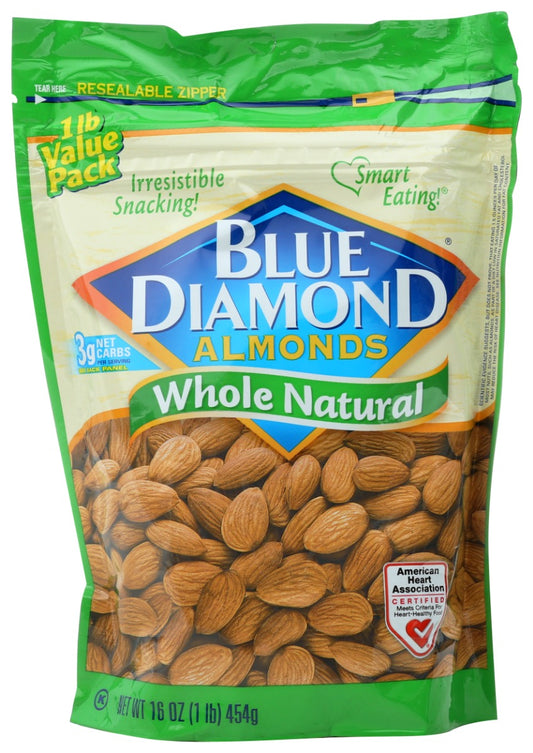 BLUE DIAMOND: Whole Natural Almonds, 16 oz