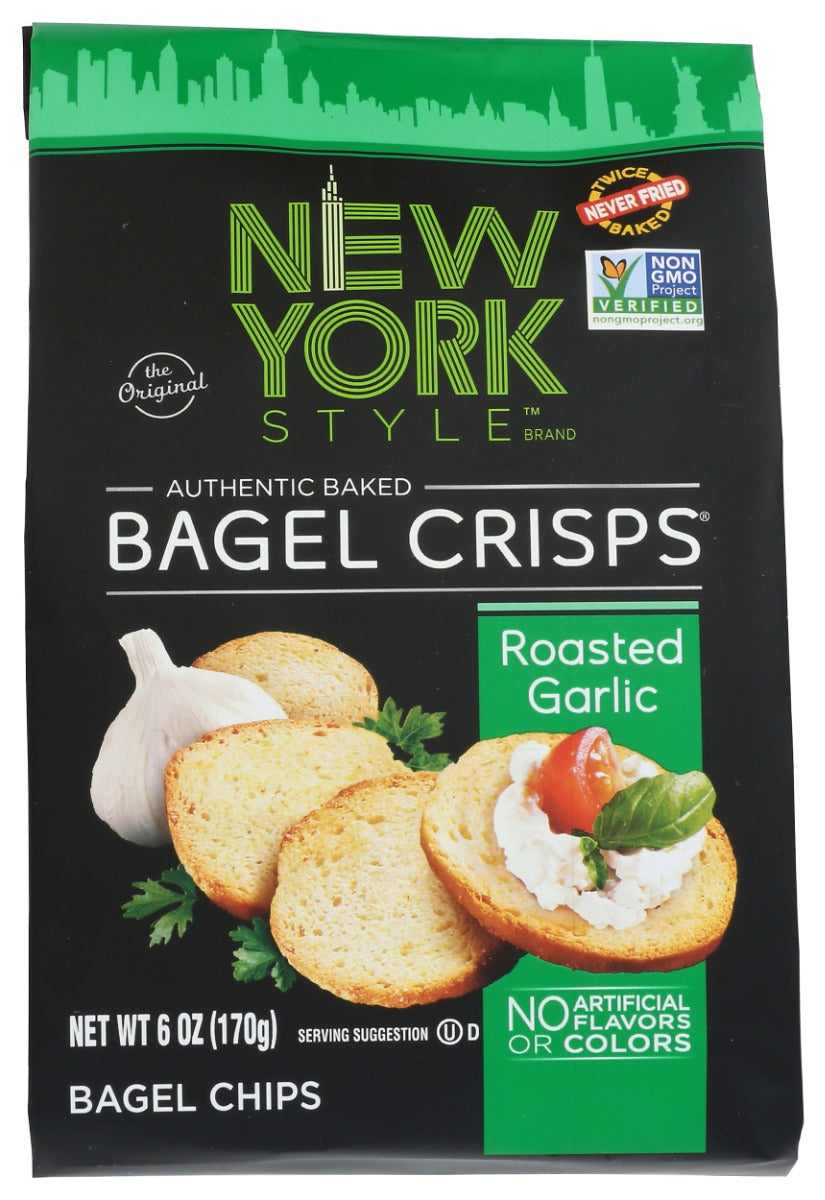 NEW YORK STYLE: Roasted Garlic Bagel Crisps, 6 oz