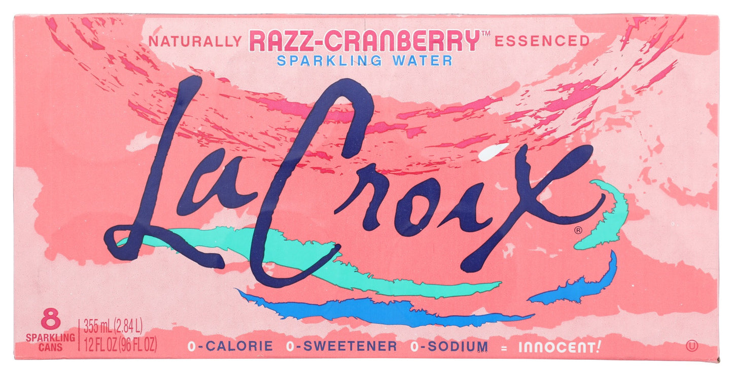 LA CROIX: Razz Cranberry Sparkling Water 8Pk, 96 fo
