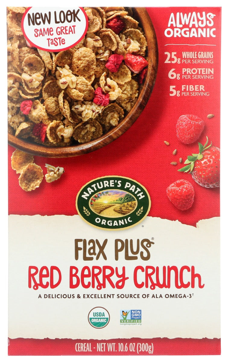 NATURES PATH: Flax Plus Red Berry Crunch Cereal, 10.6 oz