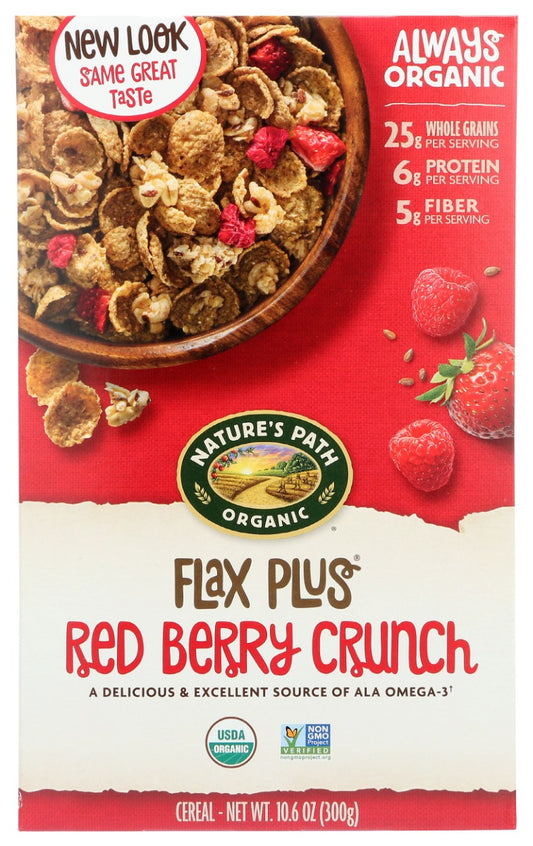 NATURES PATH: Flax Plus Red Berry Crunch Cereal, 10.6 oz