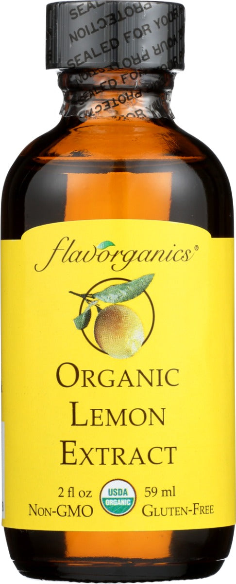FLAVORGANICS: Organic Lemon Extract, 2 oz