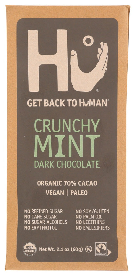 HU: Crunchy Mint Dark Chocolate Bar, 2.1 oz