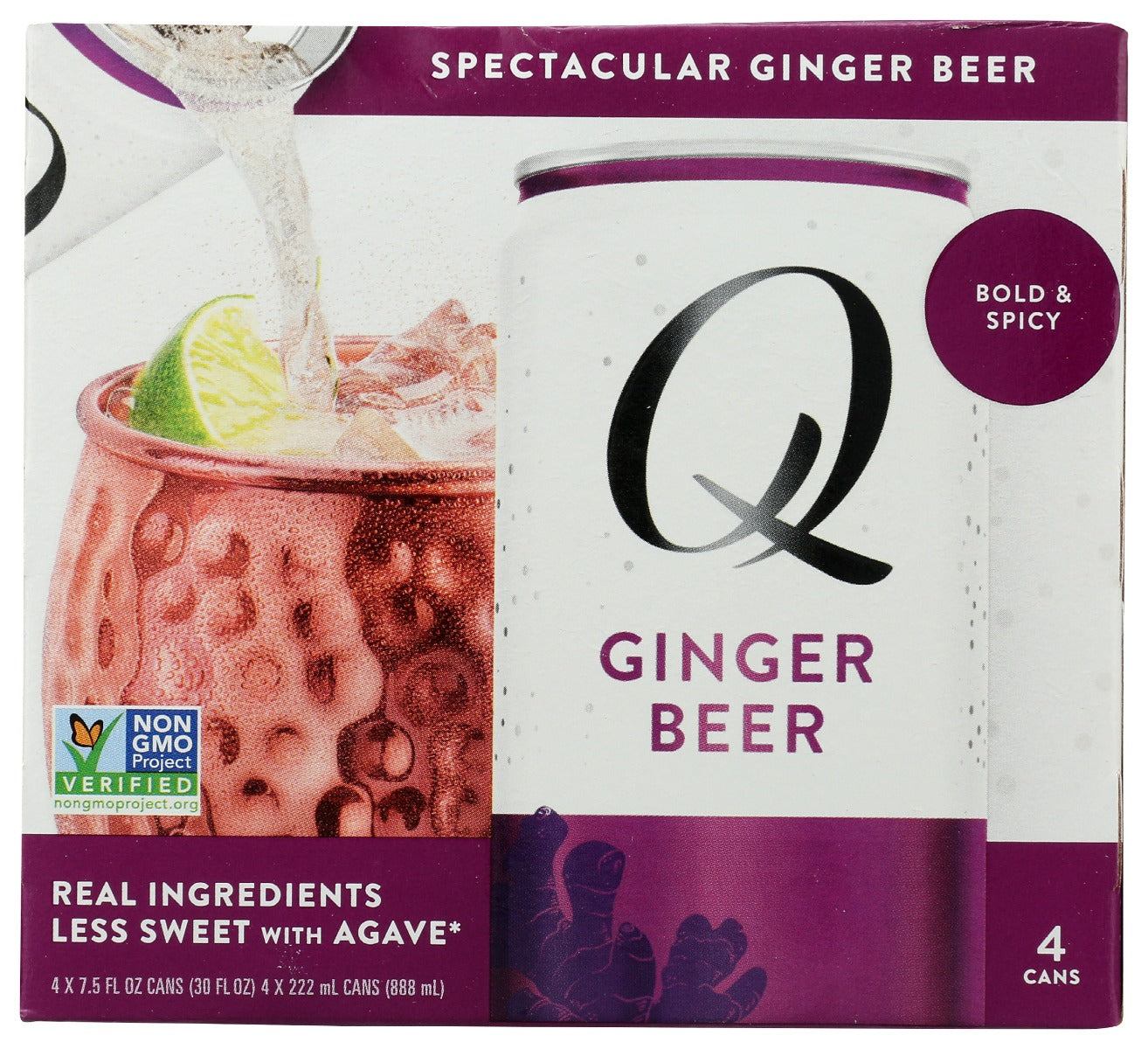 Q TONIC: Ginger Beer 4Pk, 30 fo