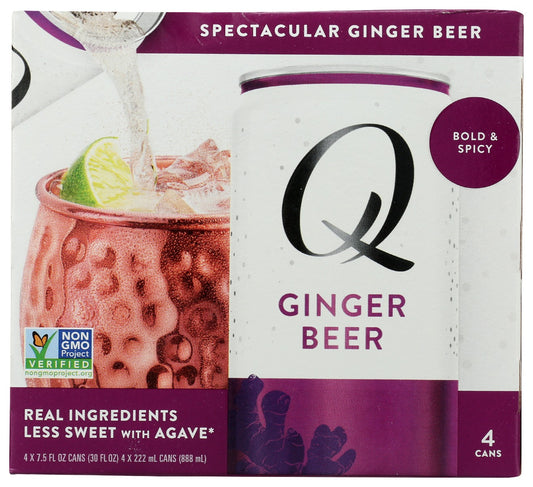 Q TONIC: Ginger Beer 4Pk, 30 fo