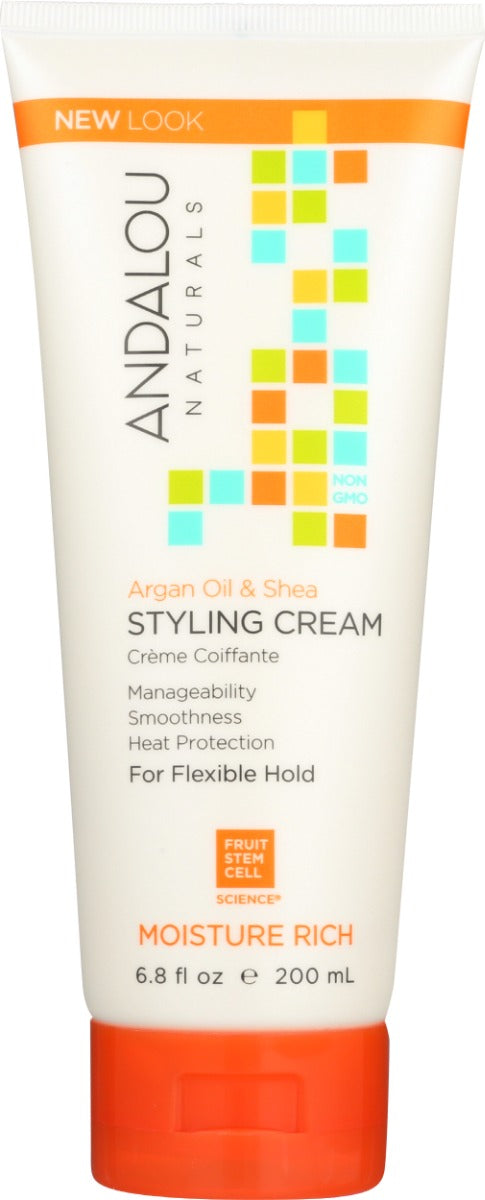 ANDALOU NATURALS: Argan Oil and Shea Moisture Rich Styling Cream, 6.8 oz