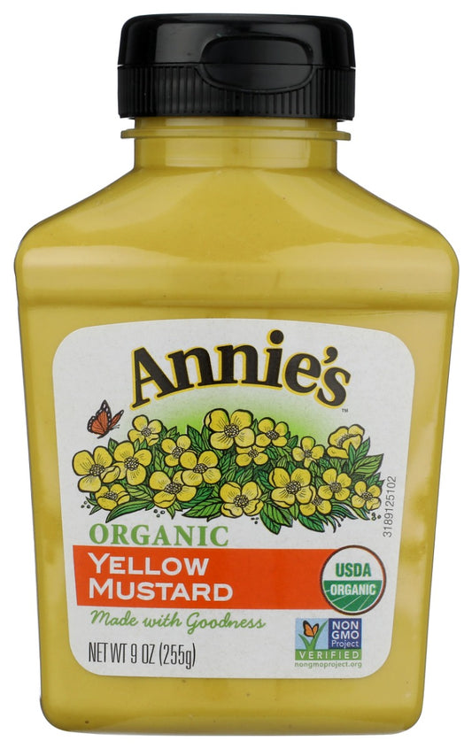 ANNIES HOMEGROWN: Organic Yellow Mustard, 9 oz