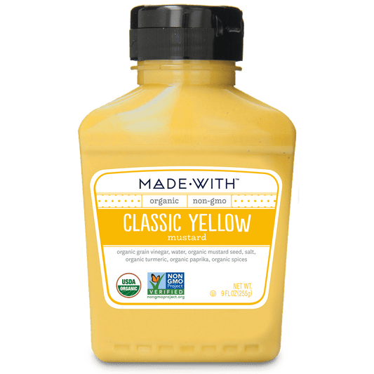 MADE WITH: Organic Classic Yellow Mustard, 9 oz