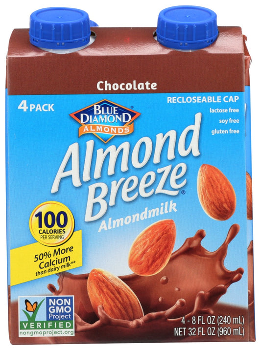 BLUE DIAMOND: Shelf Stable Chocolate Almondmilk 4Pk, 32 fo