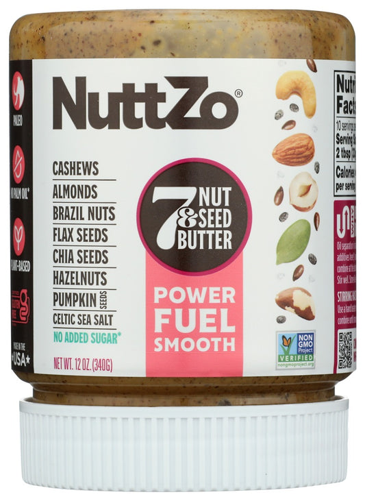 NUTTZO: Natural Paleo Power Fuel Smooth Nut Butter, 12 oz