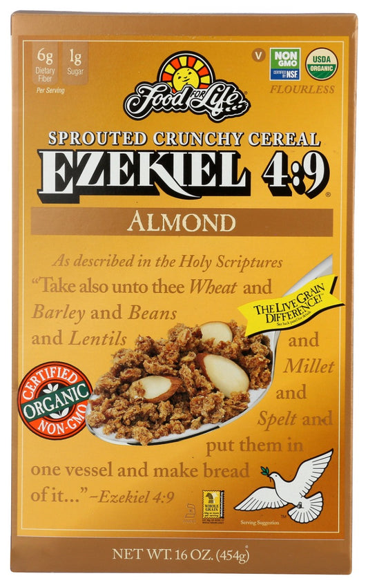 FOOD FOR LIFE: Ezekiel 4:9 Almond Sprouted Whole Grain Cereal, 16 oz