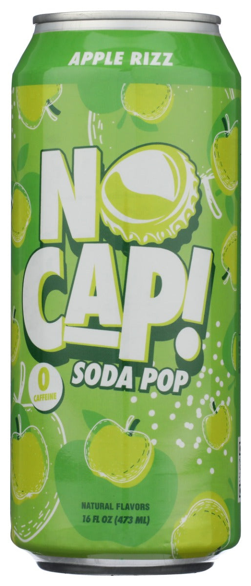 NO CAP SODA POP: Apple Rizz Postbiotic Soda, 16 fo