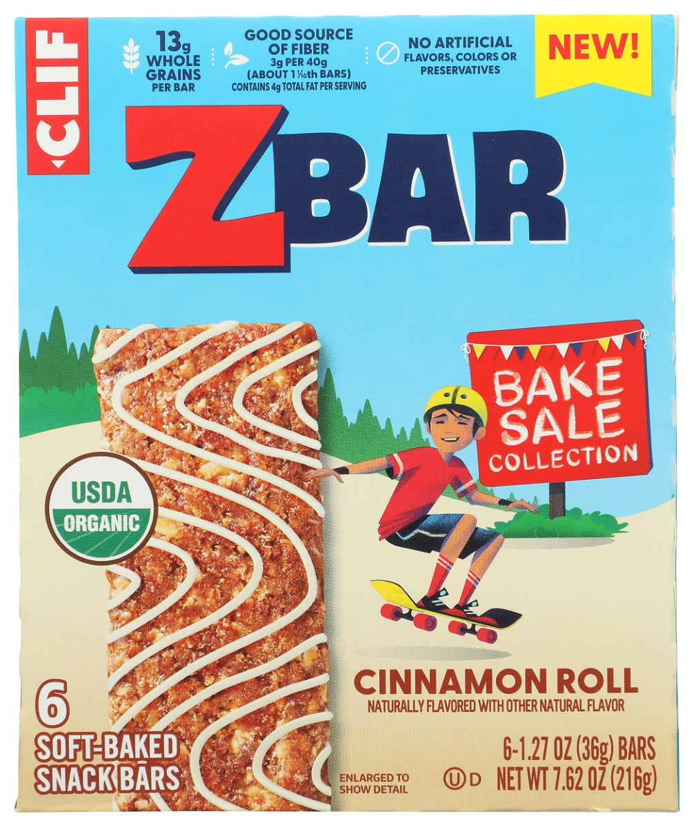 CLIF KID: Cinnamon Roll Zbar 6Pc, 7.62 oz