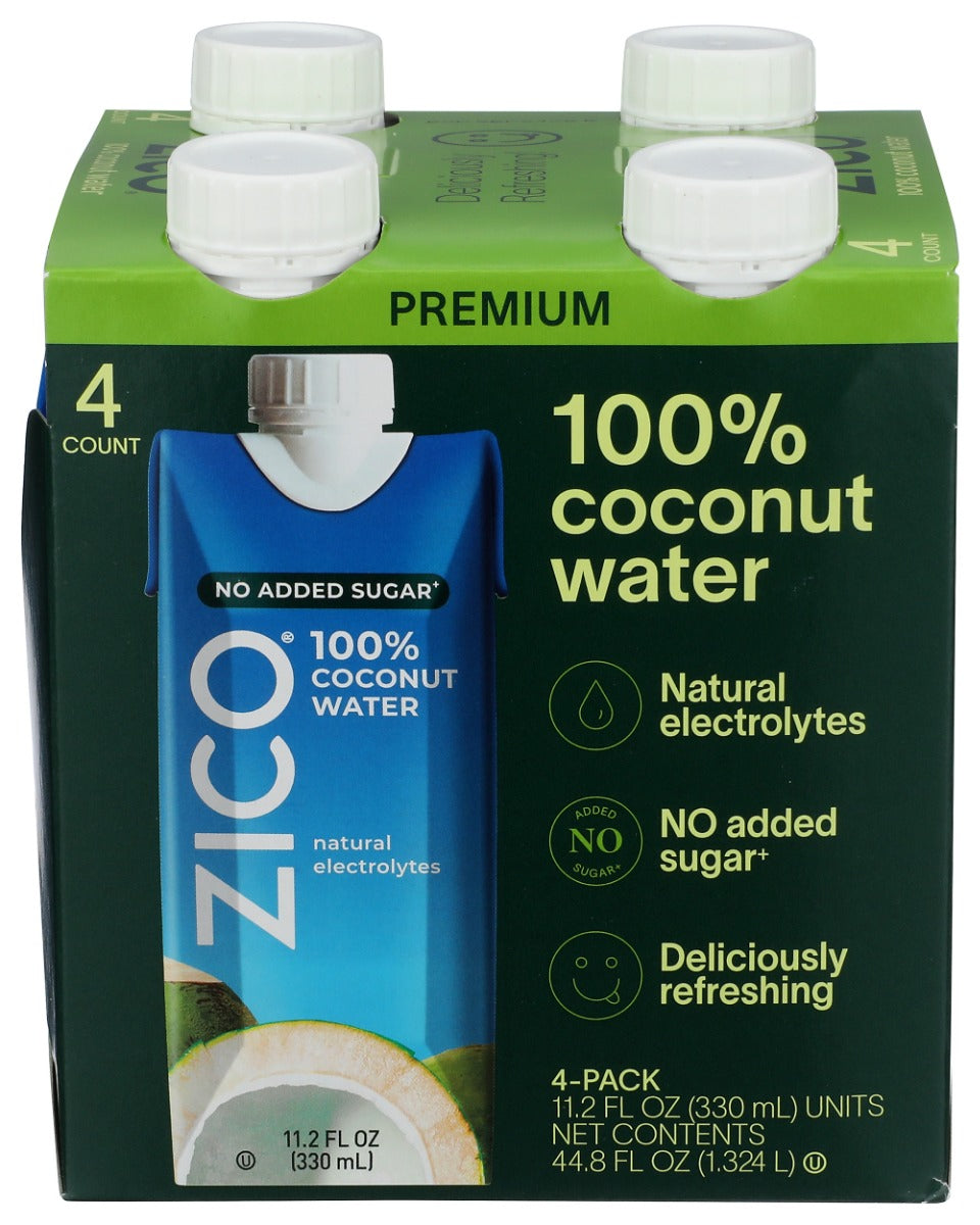 ZICO: 100 Percent Coconut Water 4 Count, 44.64 fo